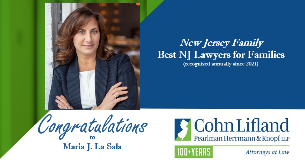Maria J. La Sala Again Named to New Jersey Family’s Best NJ Lawyers for Families